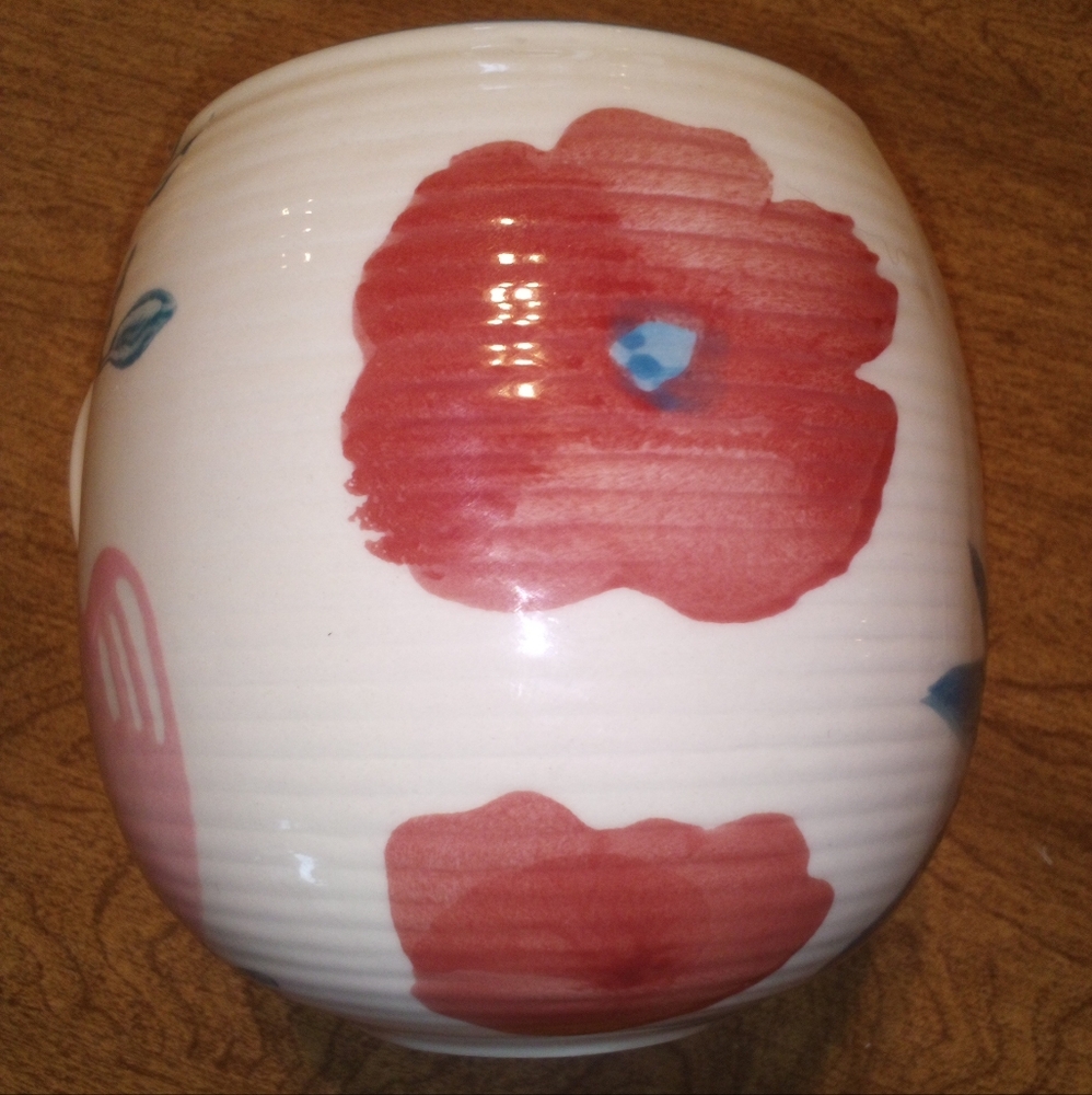 At Home Brand Ribbed Floral Coffee Mug